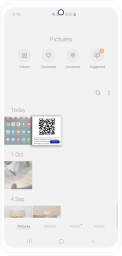 Sélectionnez l’image du code QR dans la liste