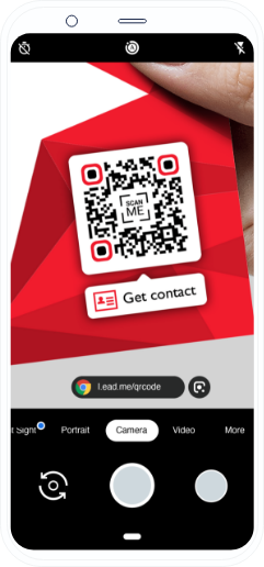 Pointez votre appareil photo sur un code QR pour le scanner