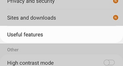 Dans les paramètres, sélectionnez « Fonctionnalités utiles »