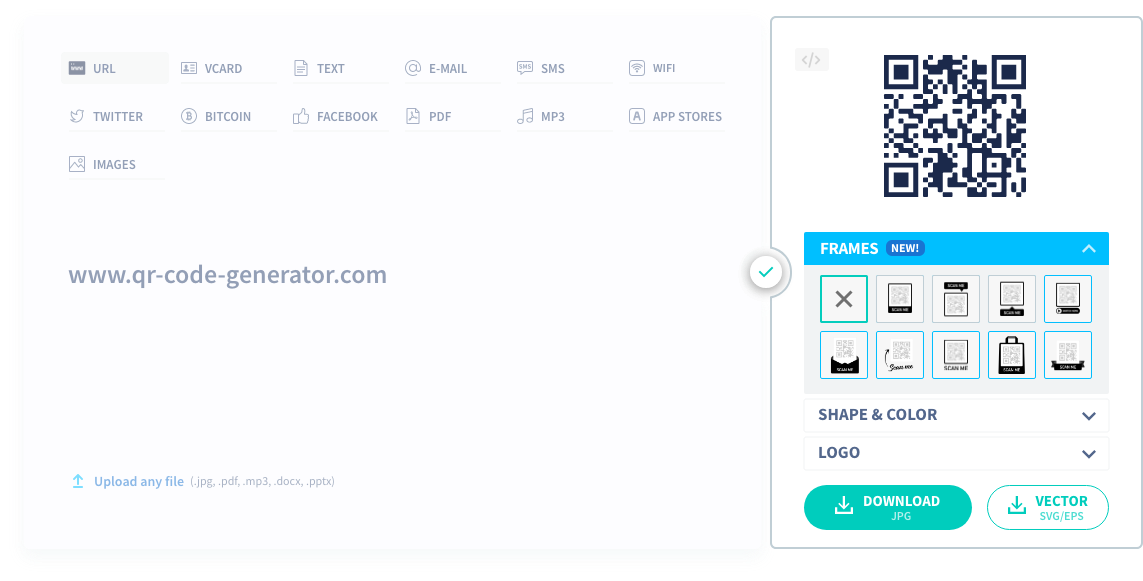 Enfin, appuyez sur « Téléchargezr » pour obtenir le code QR au format JPG