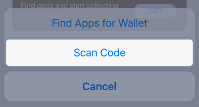 Sélectionnez « Scanner le code » en bas de la page.