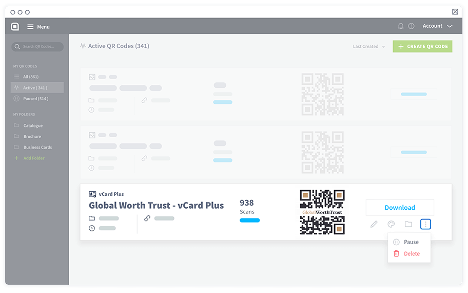 Comment suspendre ou supprimer un code QR.