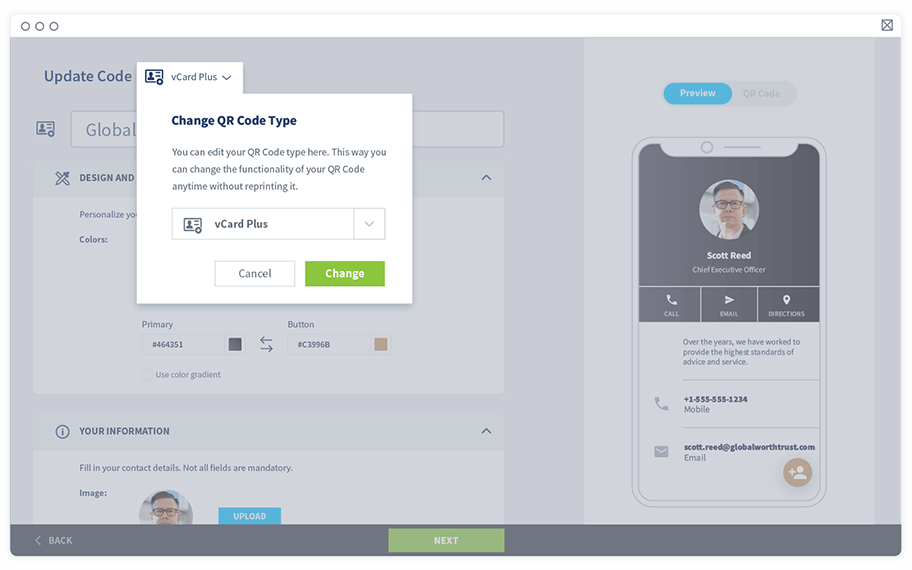 Un guide sur la modification du type d’un code QR.