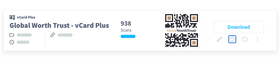 Affichage des informations concernant votre code QR.