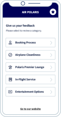 Page de destination du code QR Avis d’Air Polaris.
