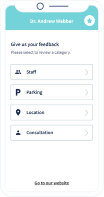 Objet des commentaires (personnel, parking, emplacement et consultation) demandés par le docteur Webber
