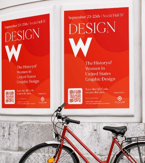 Idée de code QR sur une affiche pour un événement organisé par un studio local