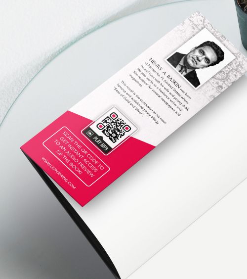 Livre avec code QR sur la couverture vers un extrait audio du livre au format MP3.