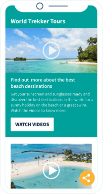 Page de destination vers une sélection de vidéos par World Trekker Tours à propos des meilleures destinations balnéaires