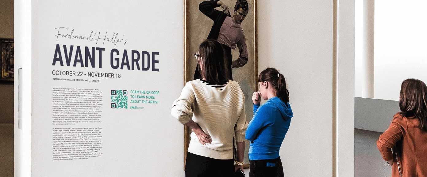 Code QR sur une œuvre d’art vers la biographie de l’artiste