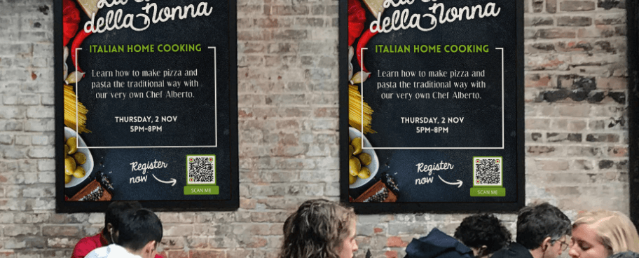 Idée d’inscription par code QR pour un événement dans un restaurant