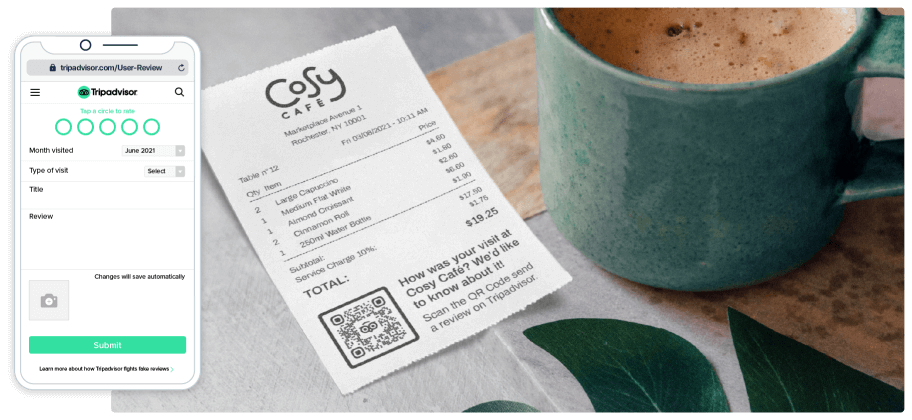 Créez un code QR Tripadvisor pour obtenir plus d’avis