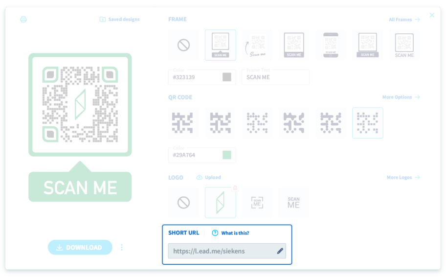 Utilisez une URL simplifiée avec votre code QR URL dynamique