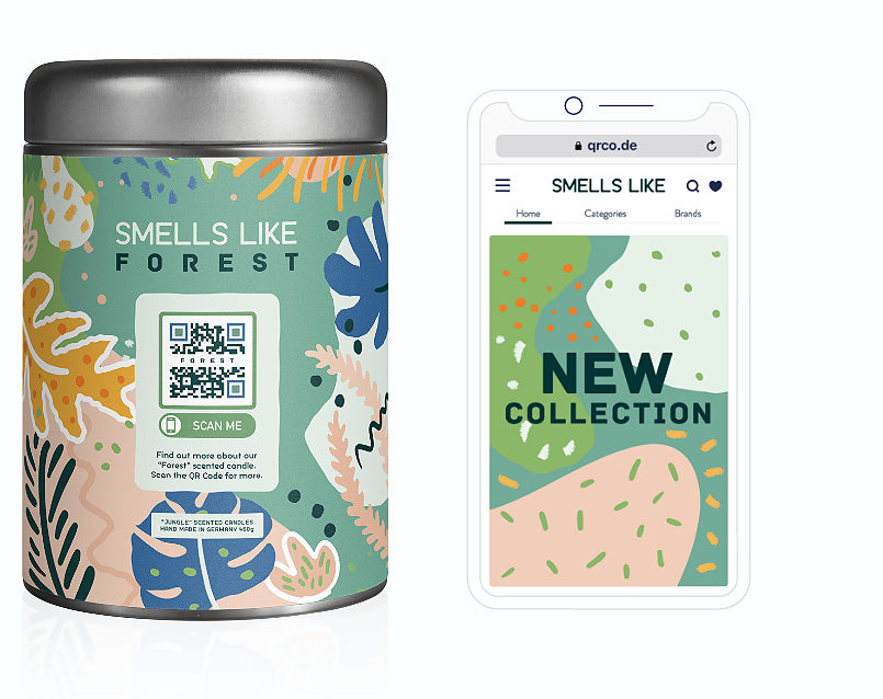 Idée de code QR URL dynamique sur l’emballage d’un produit vers un site Internet